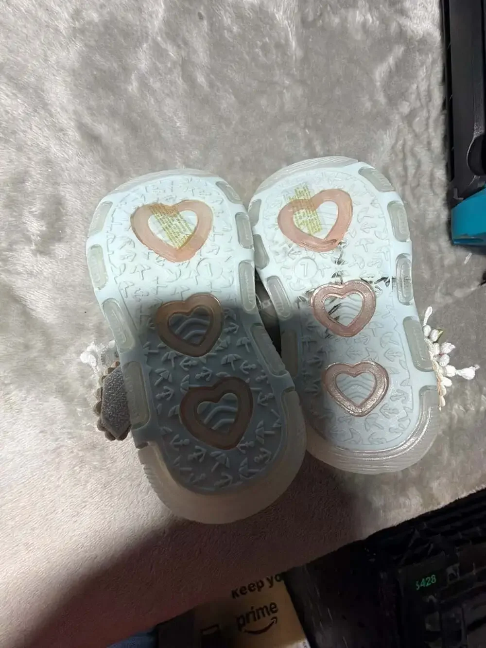 Dyna Kids Light Blue Floral Applique Scalloped Mary Jane Princess Shoes